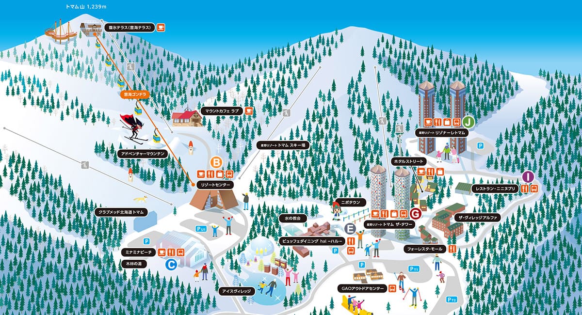 北海道星野度假村 滑雪地圖
