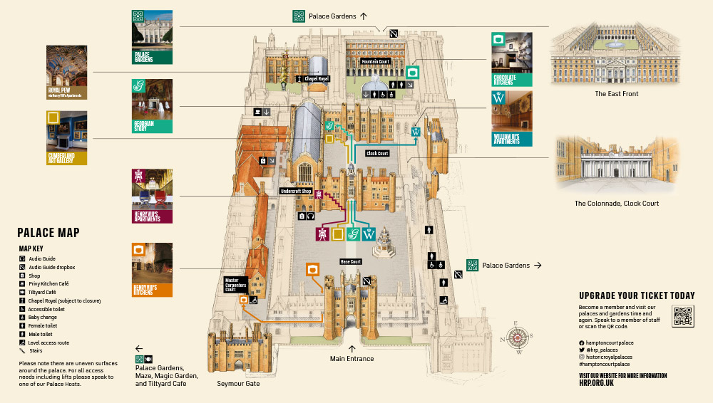 漢普頓宮地圖 Hampton Court Palace Map